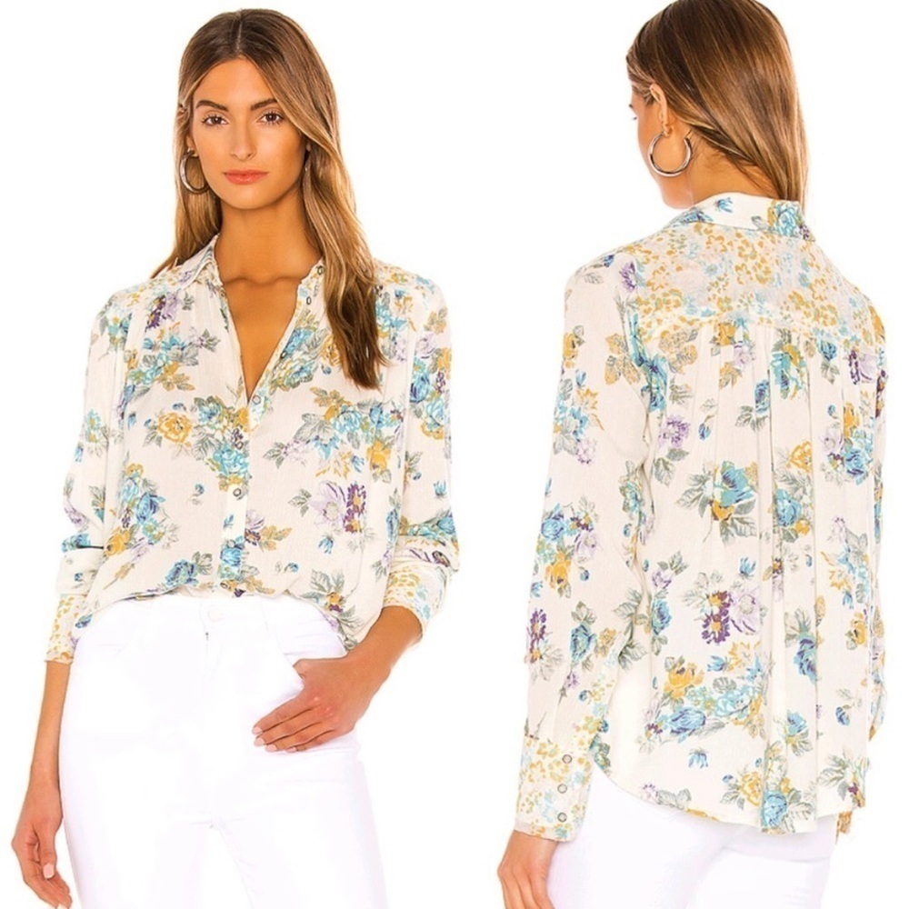 Free People Hold Onto Me Floral Top